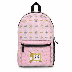 Lankybox Cute Character Boxy on Front Pocket Pink Backpack Cool Kiddo
