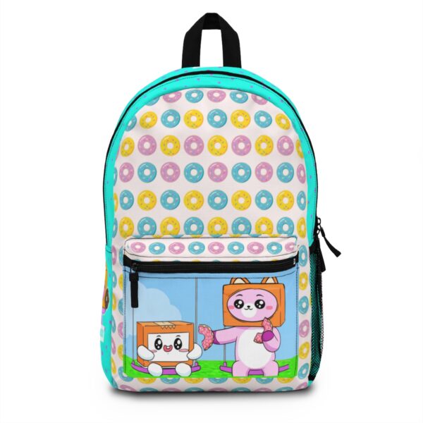 LANKYBOX Foxy and Boxy Characters Multicolor Donuts Backpack - Cool Kiddo