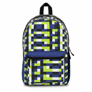 Blue Grey and Green Minecraft Backpack Mega-Craft Book Bag Cool Kiddo