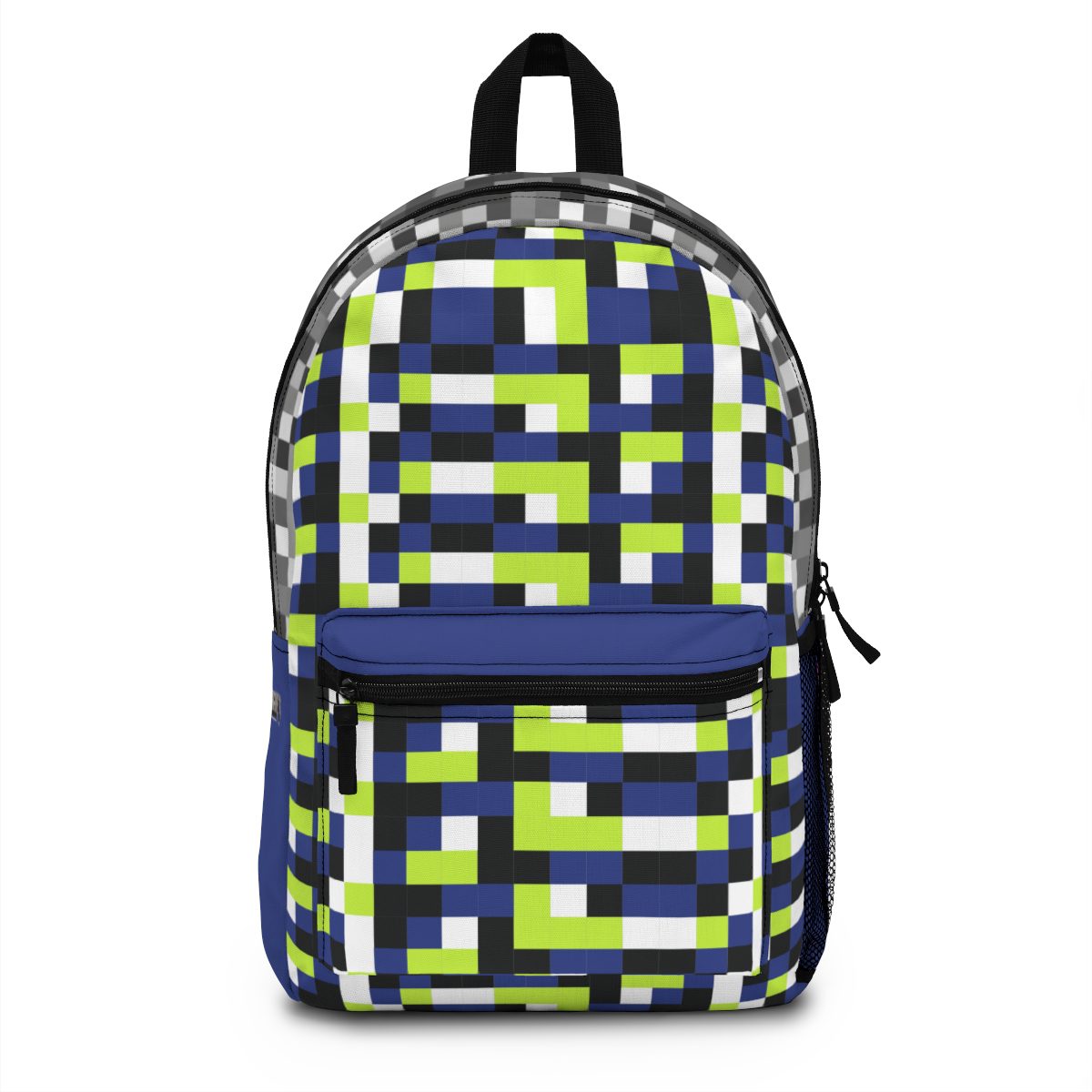 Blue Grey and Green Minecraft Backpack Mega-Craft Book Bag Cool Kiddo 10