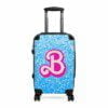 Sky Blue Glitter Simulation Barbie Logo Magic Carry-On Suitcase