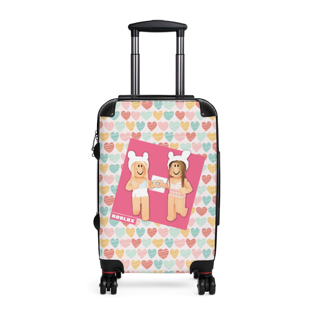Roblox Girl’s Pastel Colors Hearts Adventure Companion: Carry-On Suitcase Cool Kiddo 10