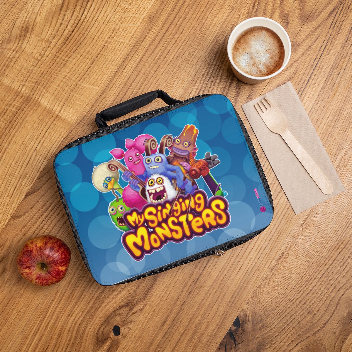 Funny My Singing Monsters Lunch Bag Characters and Logo Blue Lunchbox Cool Kiddo 12