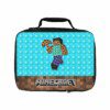 Blue and Brown Minecraft Lunchbox with Print inspired by POP IT silicone figures Lunch Bag Cool Kiddo 22