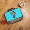 Blue and Brown Minecraft Lunchbox with Print inspired by POP IT silicone figures Lunch Bag Cool Kiddo 24