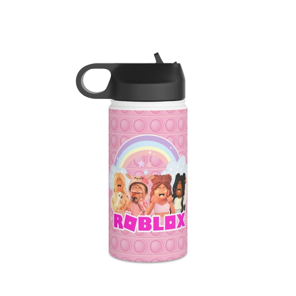 Roblox Girls Pink Insulated Stainless Steel Water Bottle Cool Kiddo Roblox Girls Pink Insulated Stainless Steel Water Bottle
