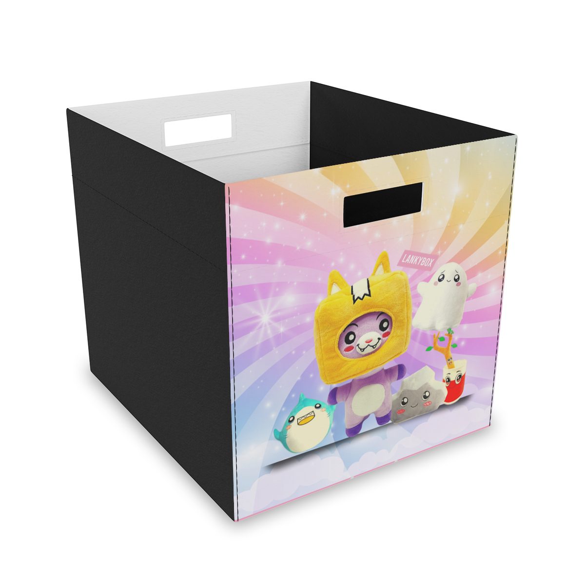 Lanky Box Cute Characters Double Sided Print Felt Storage Box Cool Kiddo 12