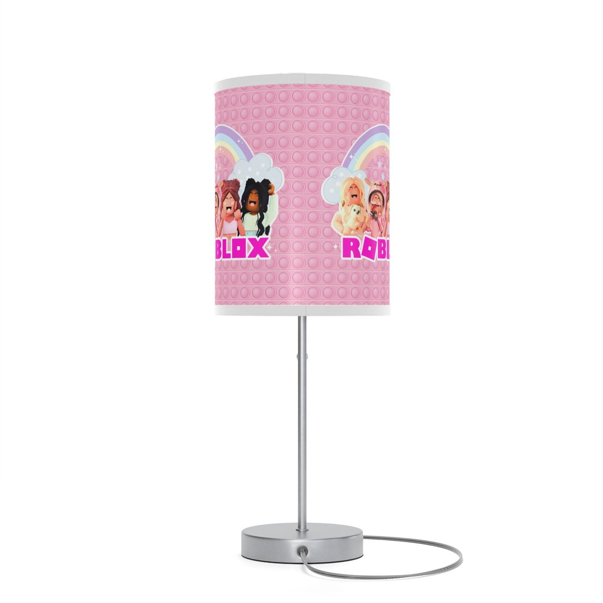 Pink Roblox Girl POP-IT Simulation Background Lamp on a Stand Cool Kiddo 24