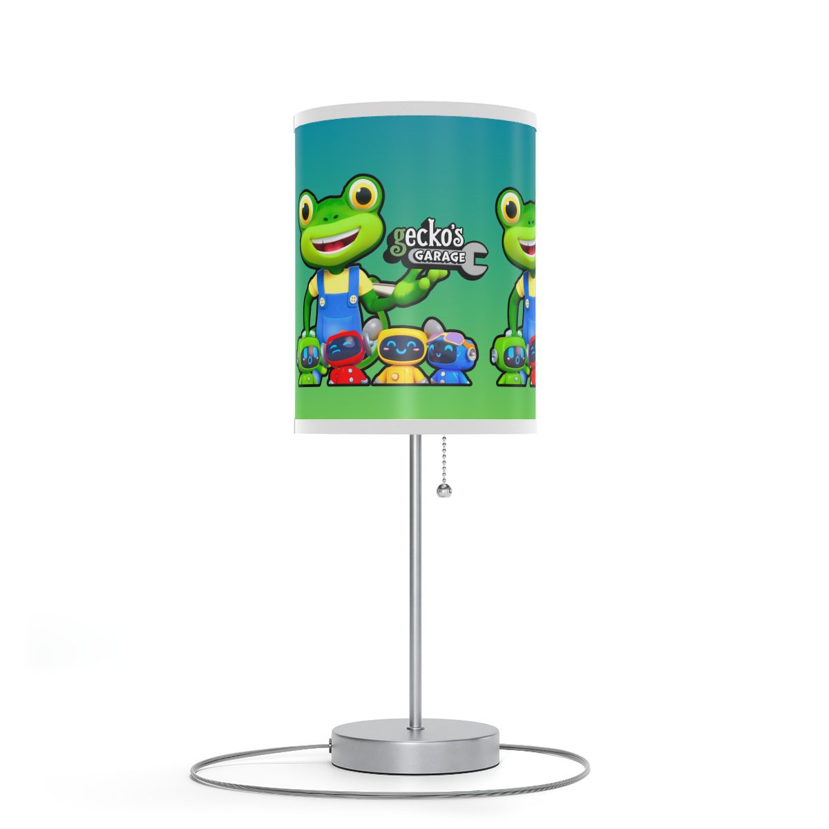 Gecko's Garage Green Lamp on a Stand