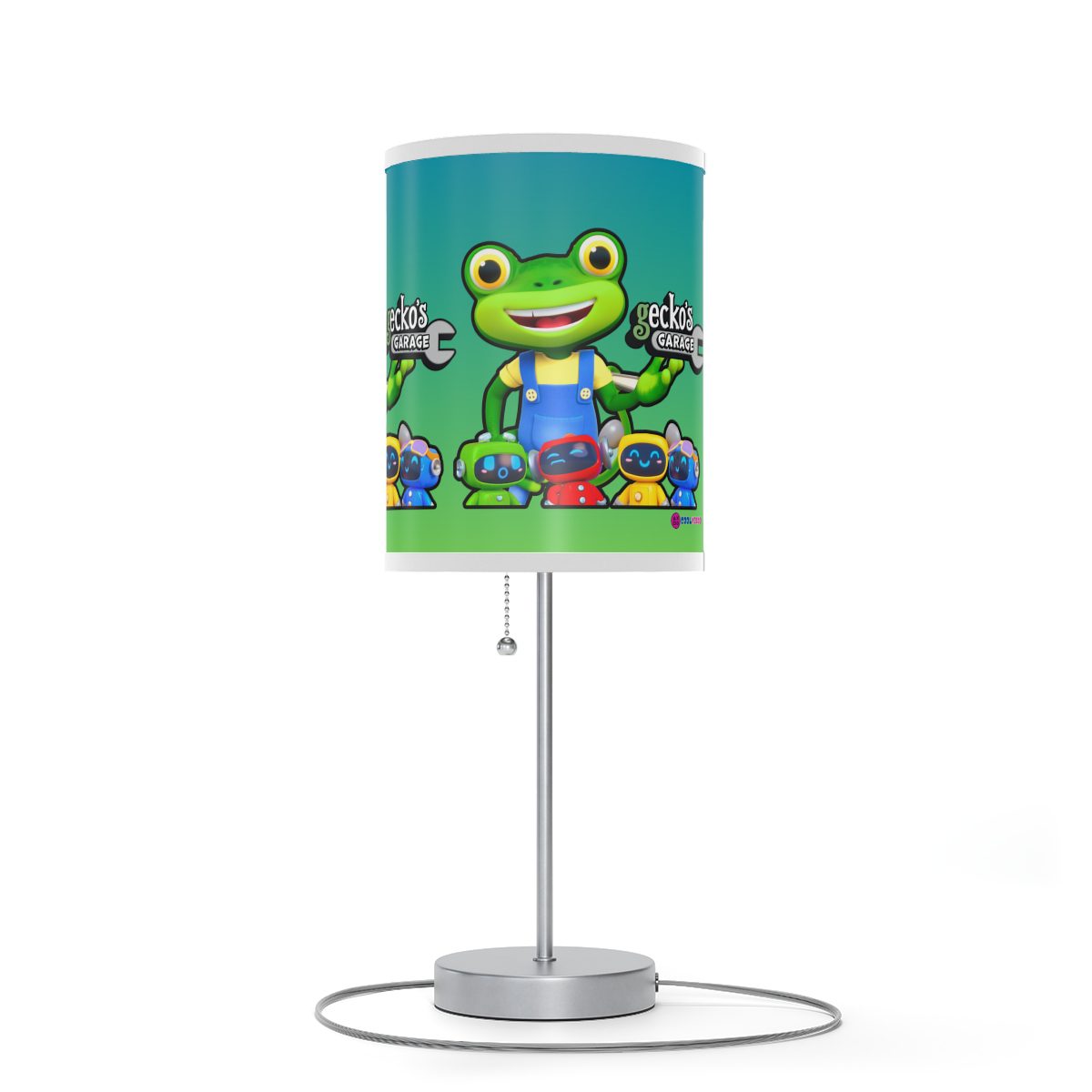 Gecko's Garage Green Lamp on a Stand