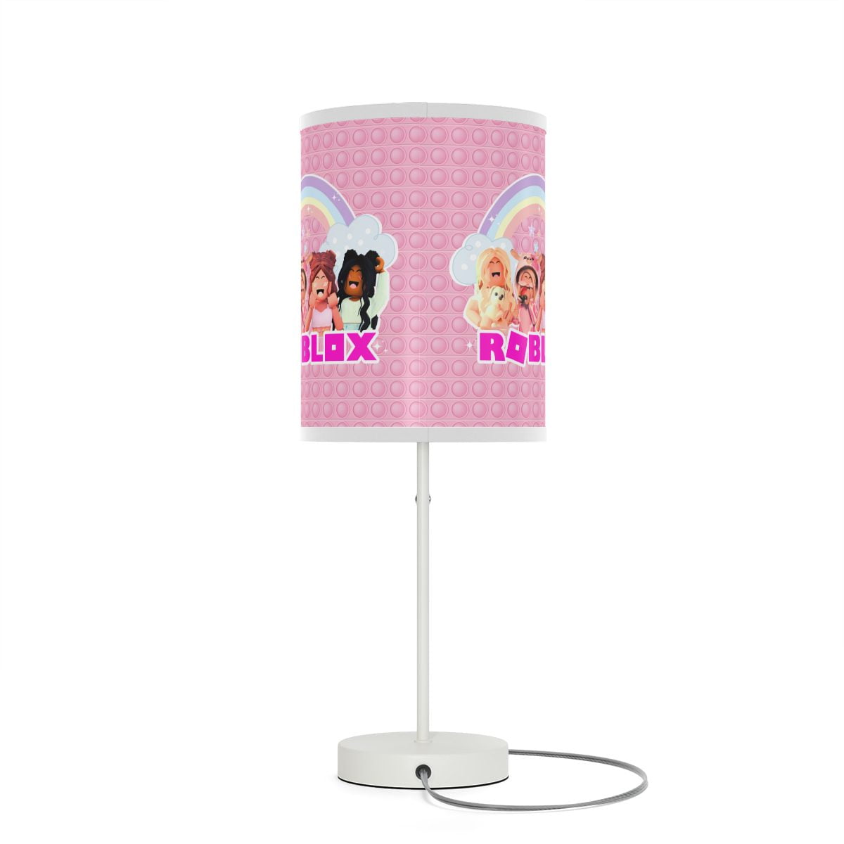 Pink Roblox Girl POP-IT Simulation Background Lamp on a Stand Cool Kiddo 12
