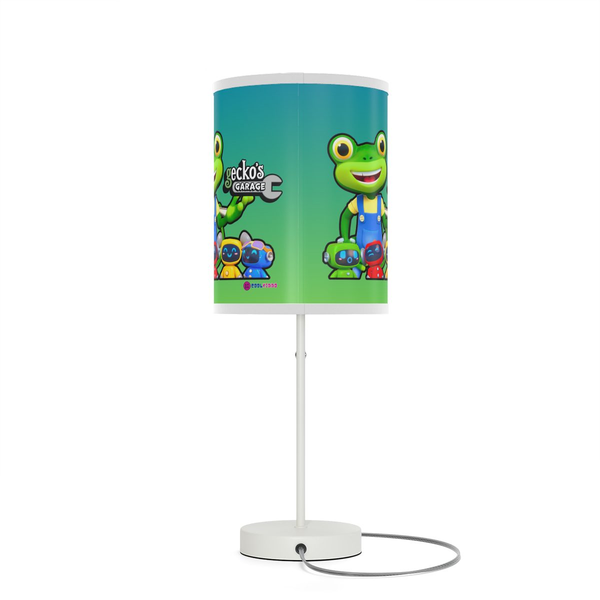 Gecko's Garage Green Lamp on a Stand