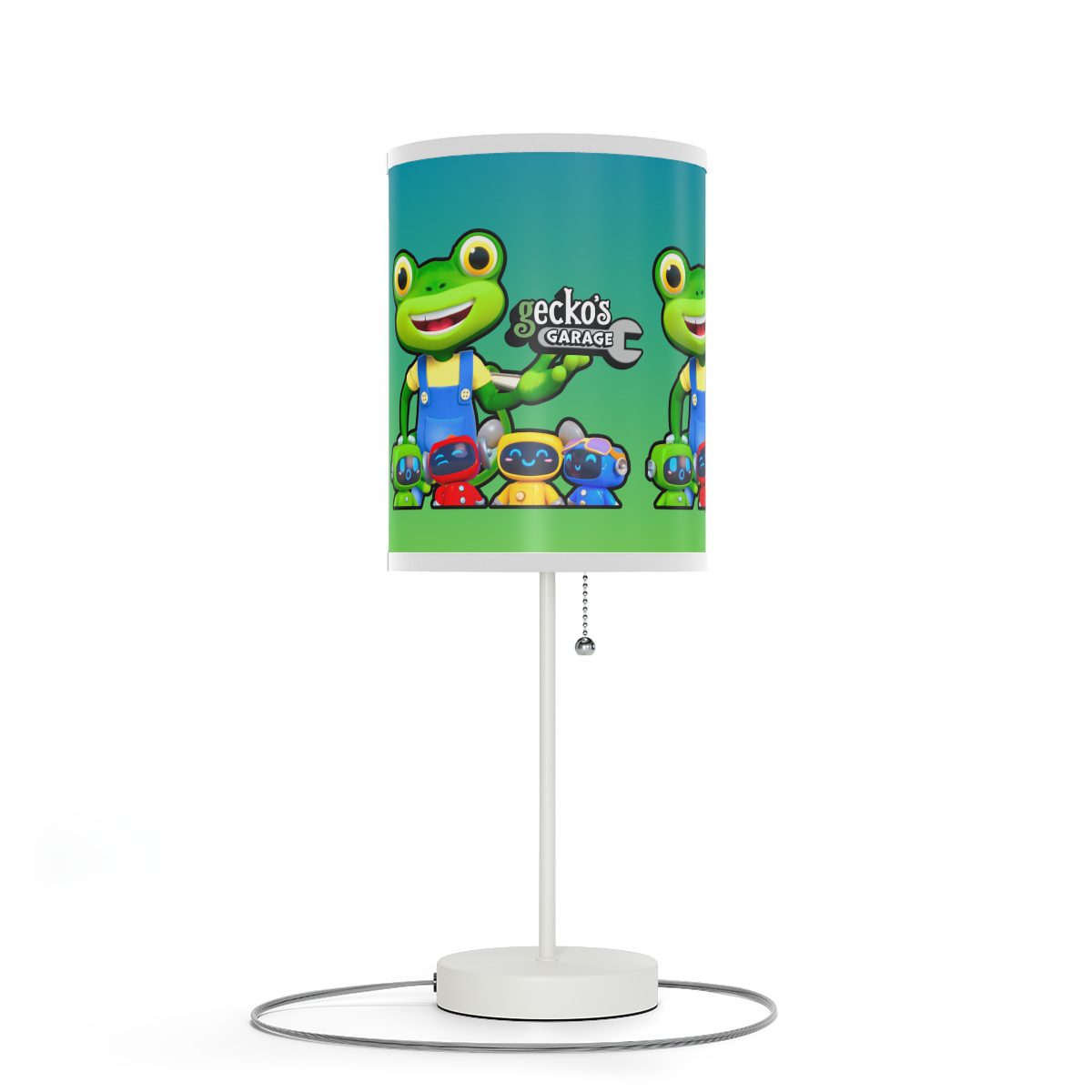 Gecko's Garage Green Lamp on a Stand