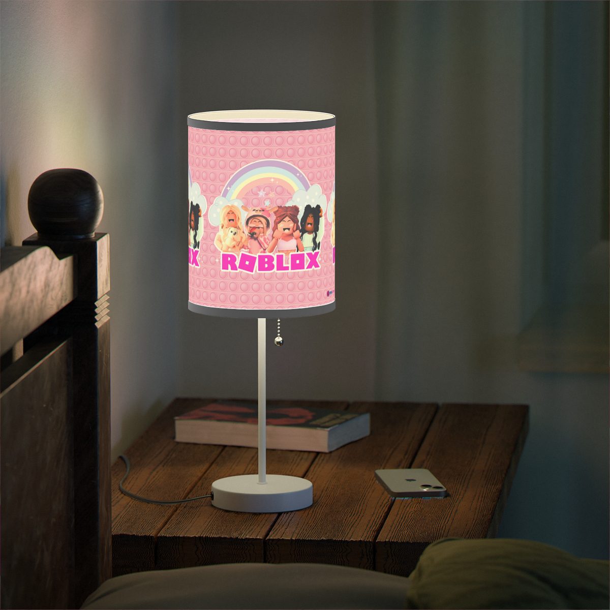 Pink Roblox Girl POP-IT Simulation Background Lamp on a Stand Cool Kiddo 20