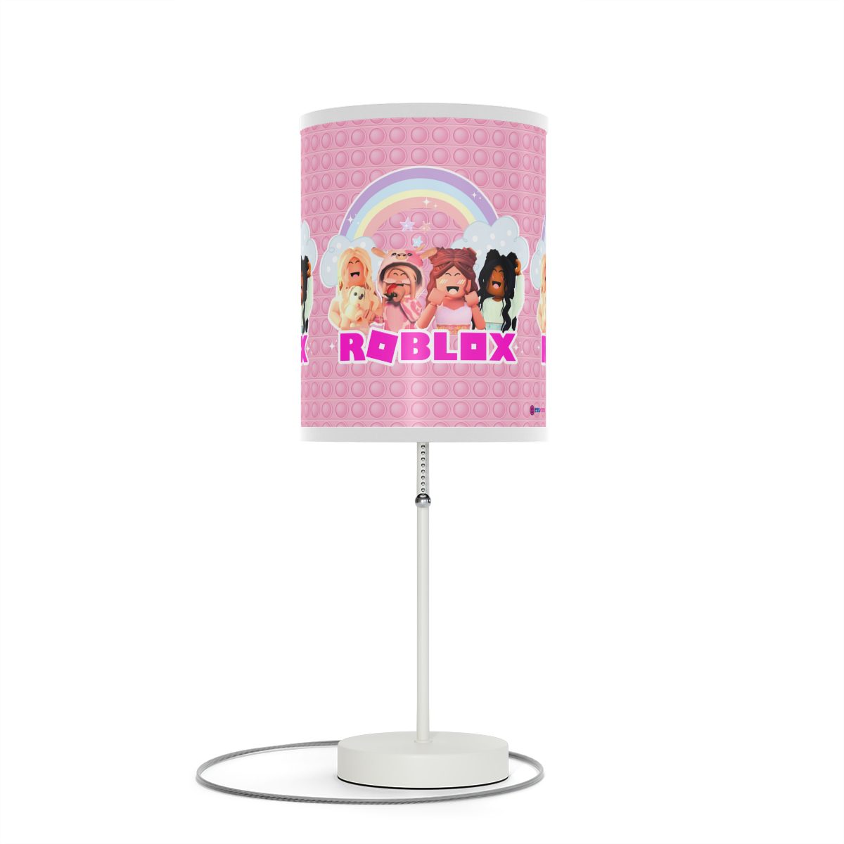 Pink Roblox Girl POP-IT Simulation Background Lamp on a Stand Cool Kiddo 10