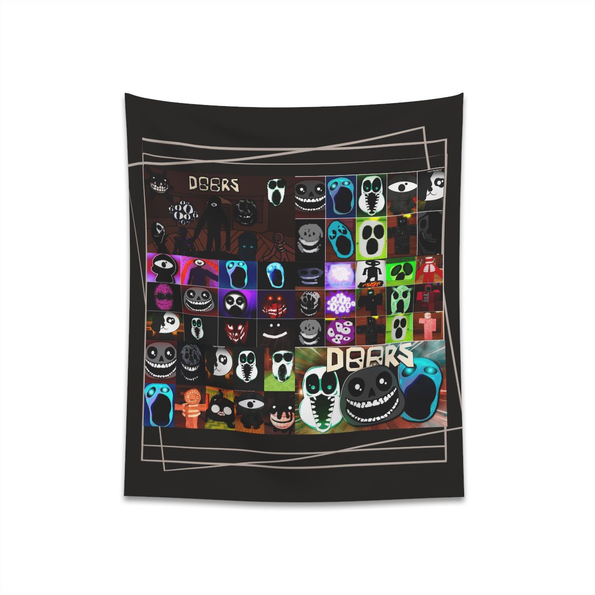 Invite your friends to a terrifying Halloween party with the DOOR ROBLOX horror tapestries.  Printed Wall Tapestry Cool Kiddo 12