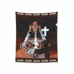 Roblox Doors Tapestry Game Play Crucifix Item Printed Wall Tapestry Cool Kiddo