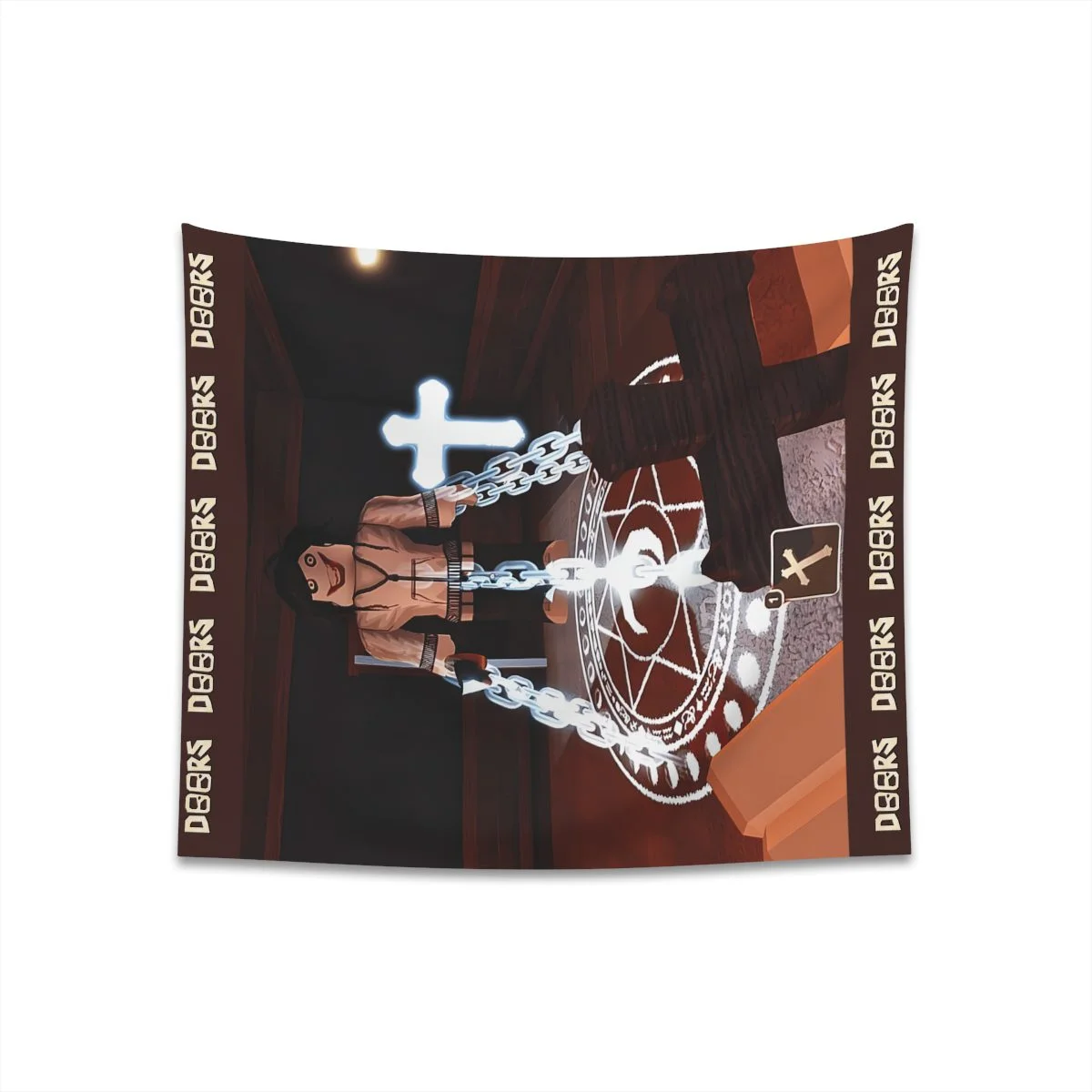 Roblox Doors Tapestry Game Play Crucifix Item Printed Wall Tapestry Cool Kiddo 12