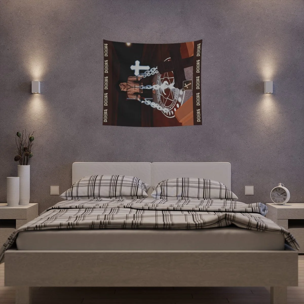 Roblox Doors Tapestry Game Play Crucifix Item Printed Wall Tapestry Cool Kiddo 20