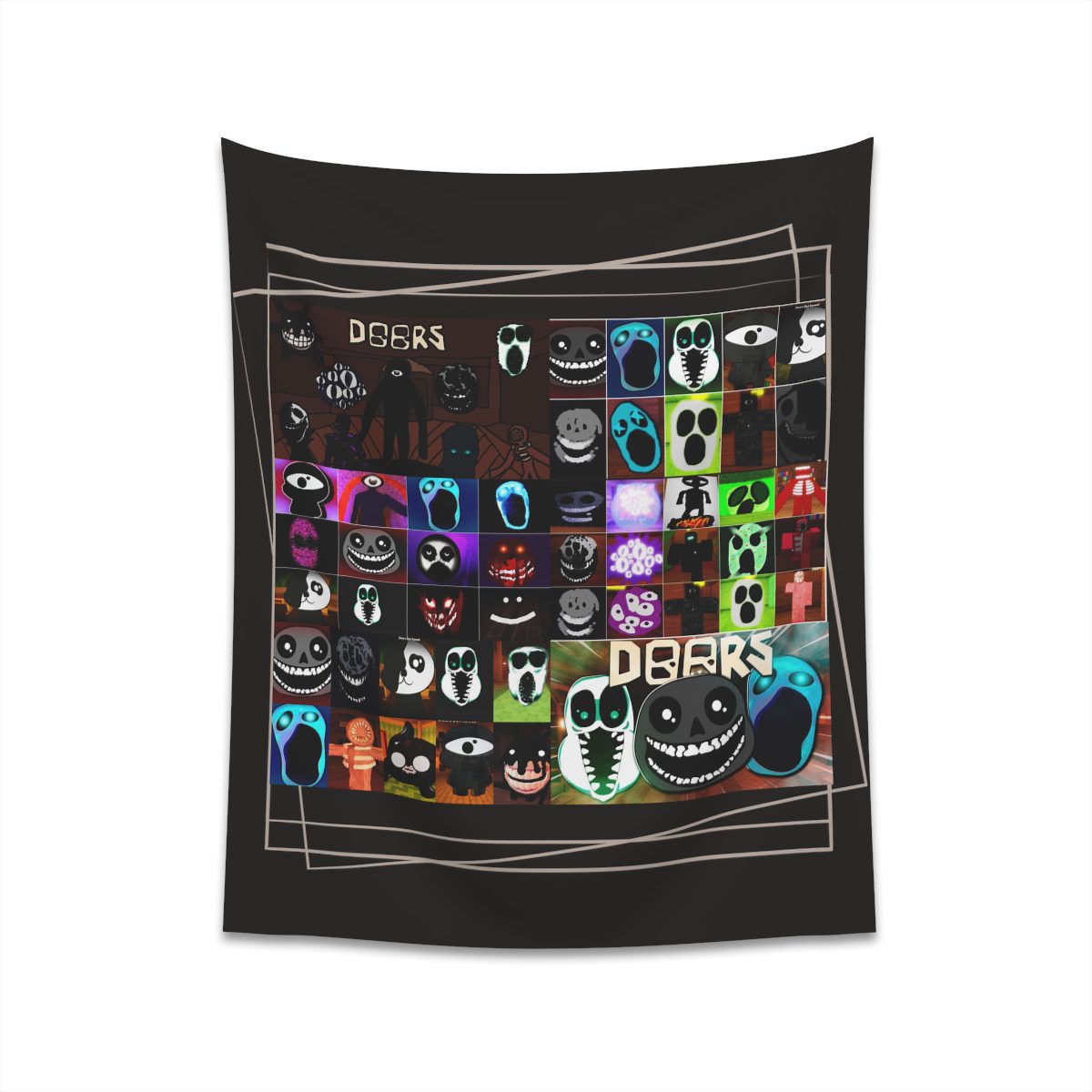Invite your friends to a terrifying Halloween party with the DOOR ROBLOX horror tapestries.  Printed Wall Tapestry Cool Kiddo 24