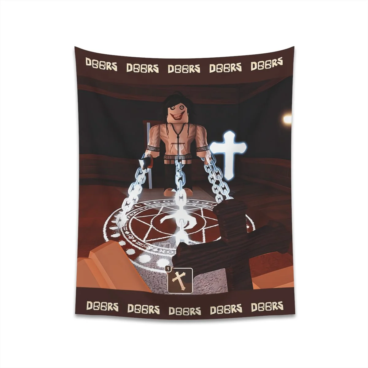 Roblox Doors Tapestry Game Play Crucifix Item Printed Wall Tapestry Cool Kiddo 24