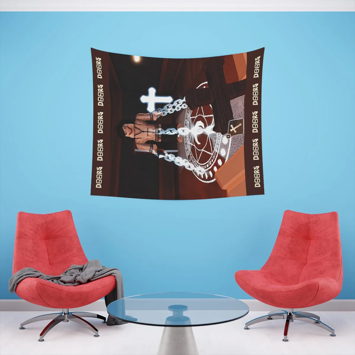 Roblox Doors Tapestry Game Play Crucifix Item Printed Wall Tapestry Cool Kiddo 28