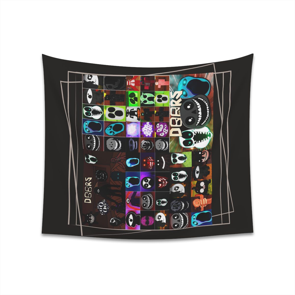 Invite your friends to a terrifying Halloween party with the DOOR ROBLOX horror tapestries.  Printed Wall Tapestry Cool Kiddo 22