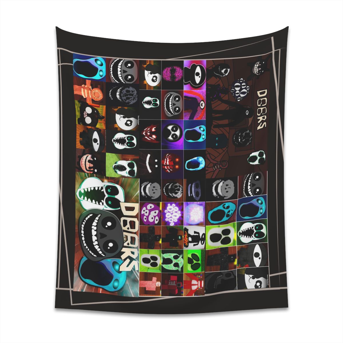 Invite your friends to a terrifying Halloween party with the DOOR ROBLOX horror tapestries.  Printed Wall Tapestry Cool Kiddo 36