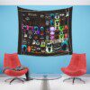 Invite your friends to a terrifying Halloween party with the DOOR ROBLOX horror tapestries.  Printed Wall Tapestry Cool Kiddo 76