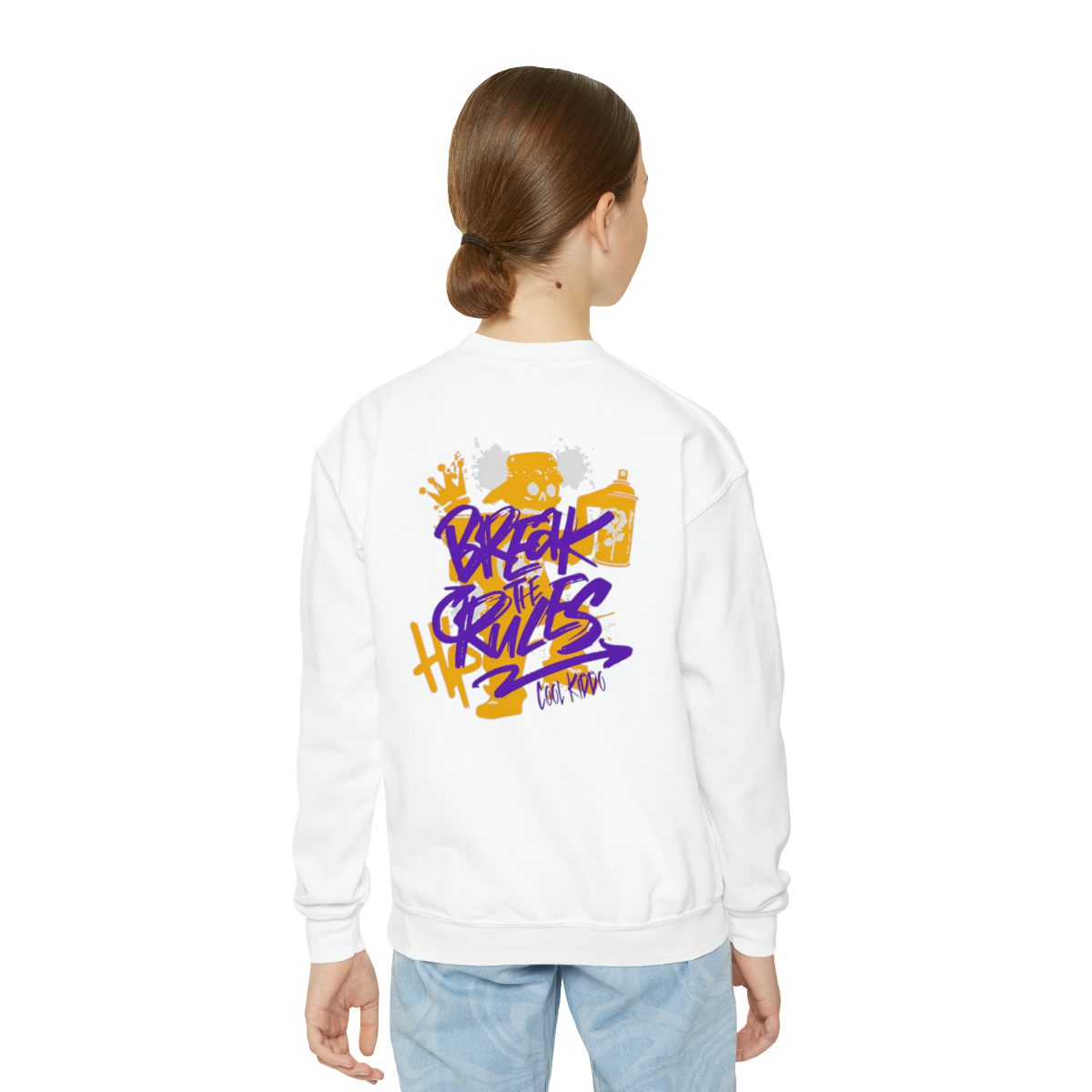 Break The Rules Youth Crewneck Sweatshirt Cool Kiddo 32