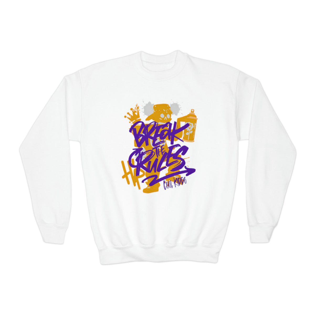 Break The Rules Youth Crewneck Sweatshirt Cool Kiddo 22