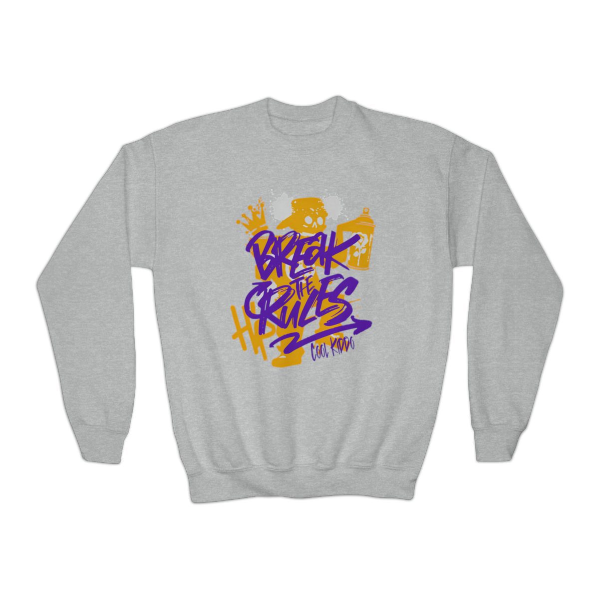 Break The Rules Youth Crewneck Sweatshirt Cool Kiddo 12