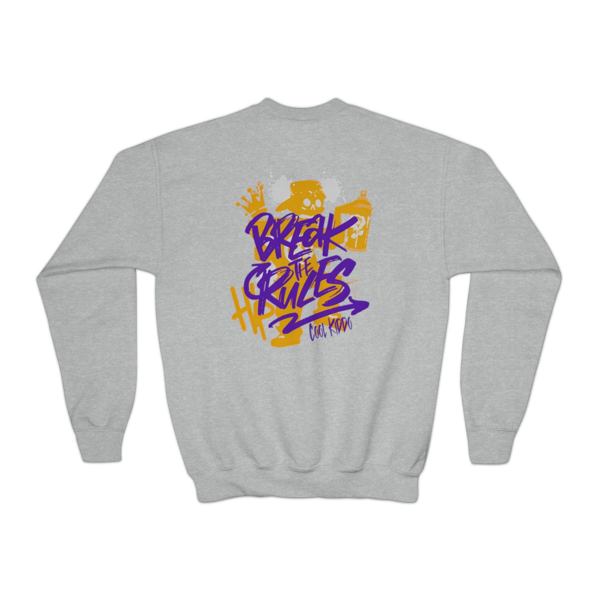 Break The Rules Youth Crewneck Sweatshirt Cool Kiddo 14