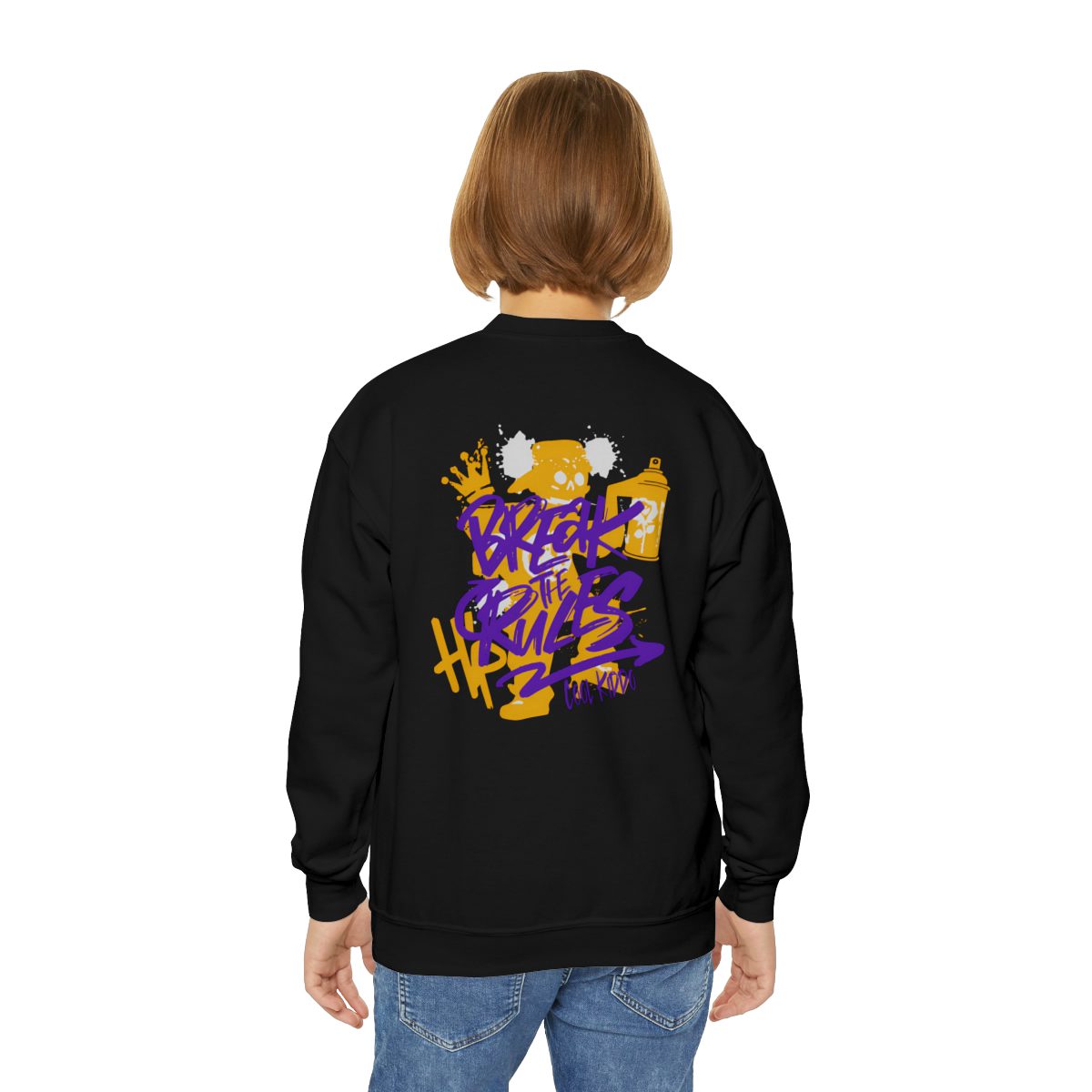 Break The Rules Youth Crewneck Sweatshirt Cool Kiddo 40