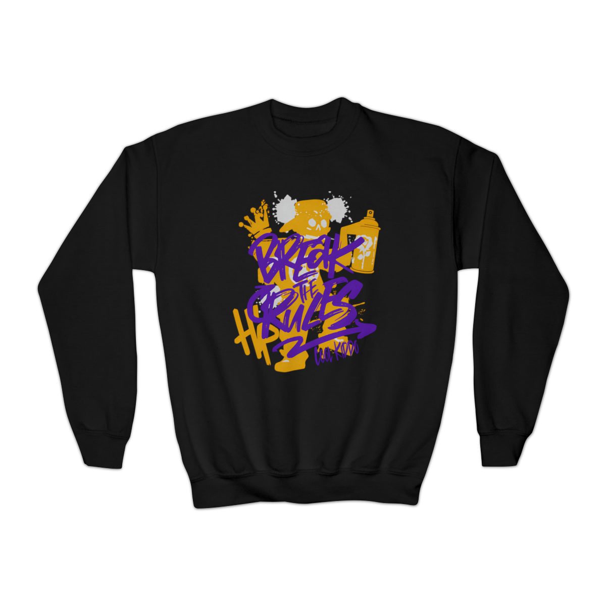 Break The Rules Youth Crewneck Sweatshirt Cool Kiddo 34