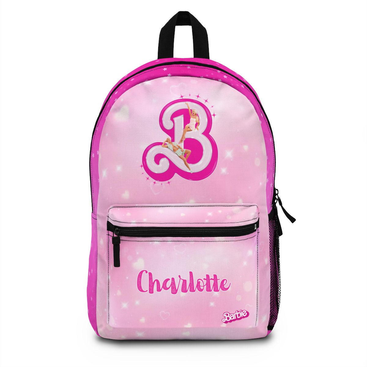 Book Bag Customizable Name Barbie Movie 2023 Pink and Fuchsia Backpack Cool Kiddo 10