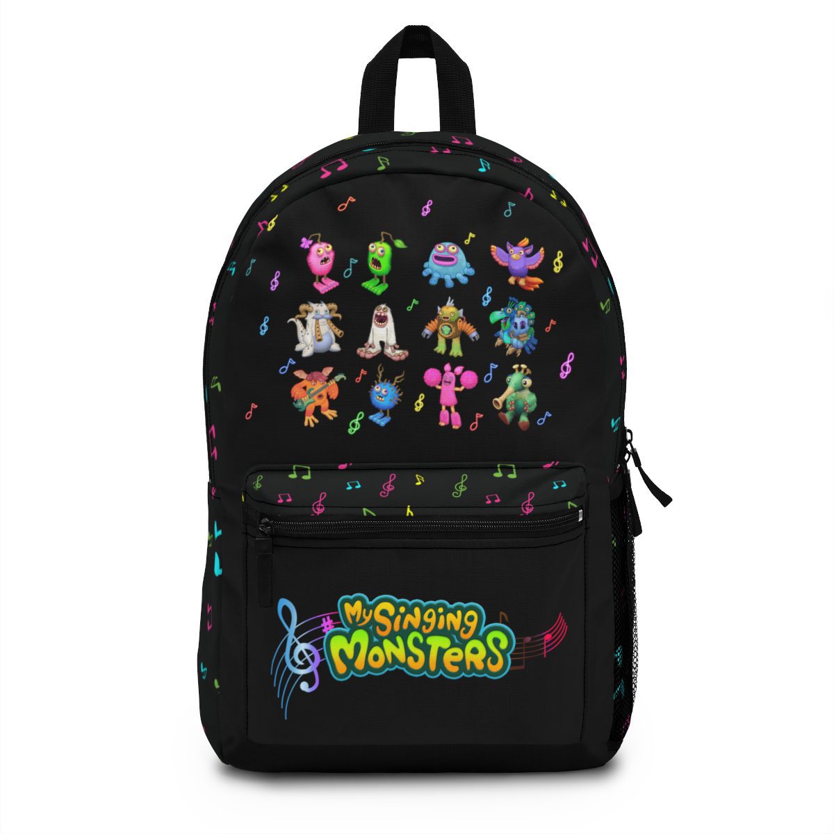 My Singing Monsters Backpack Funny and Colorful Characters Black Background Cool Kiddo 10