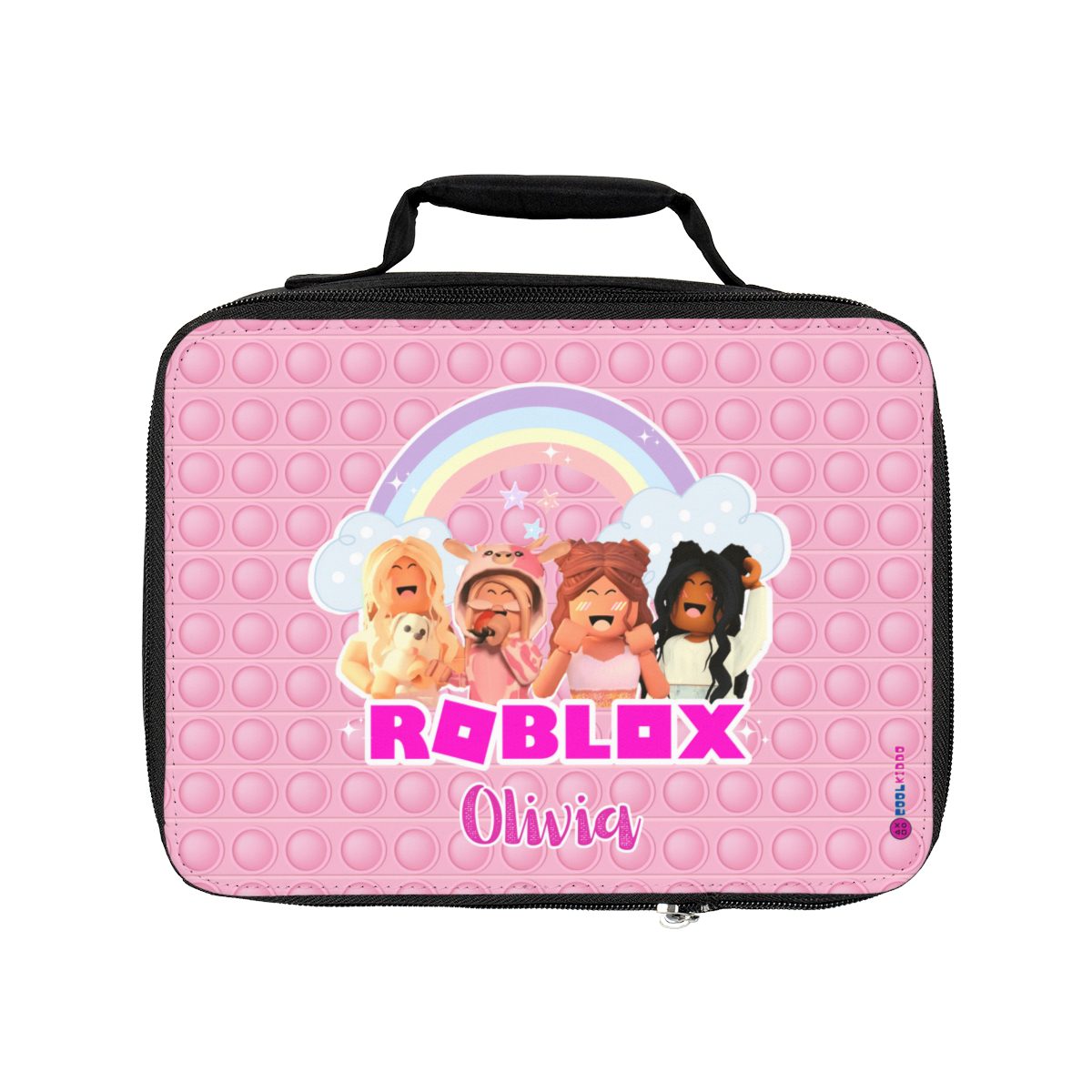Customizable Name Pink Roblox Girls Lunchbox POP IT Simulation Cool Kiddo 10