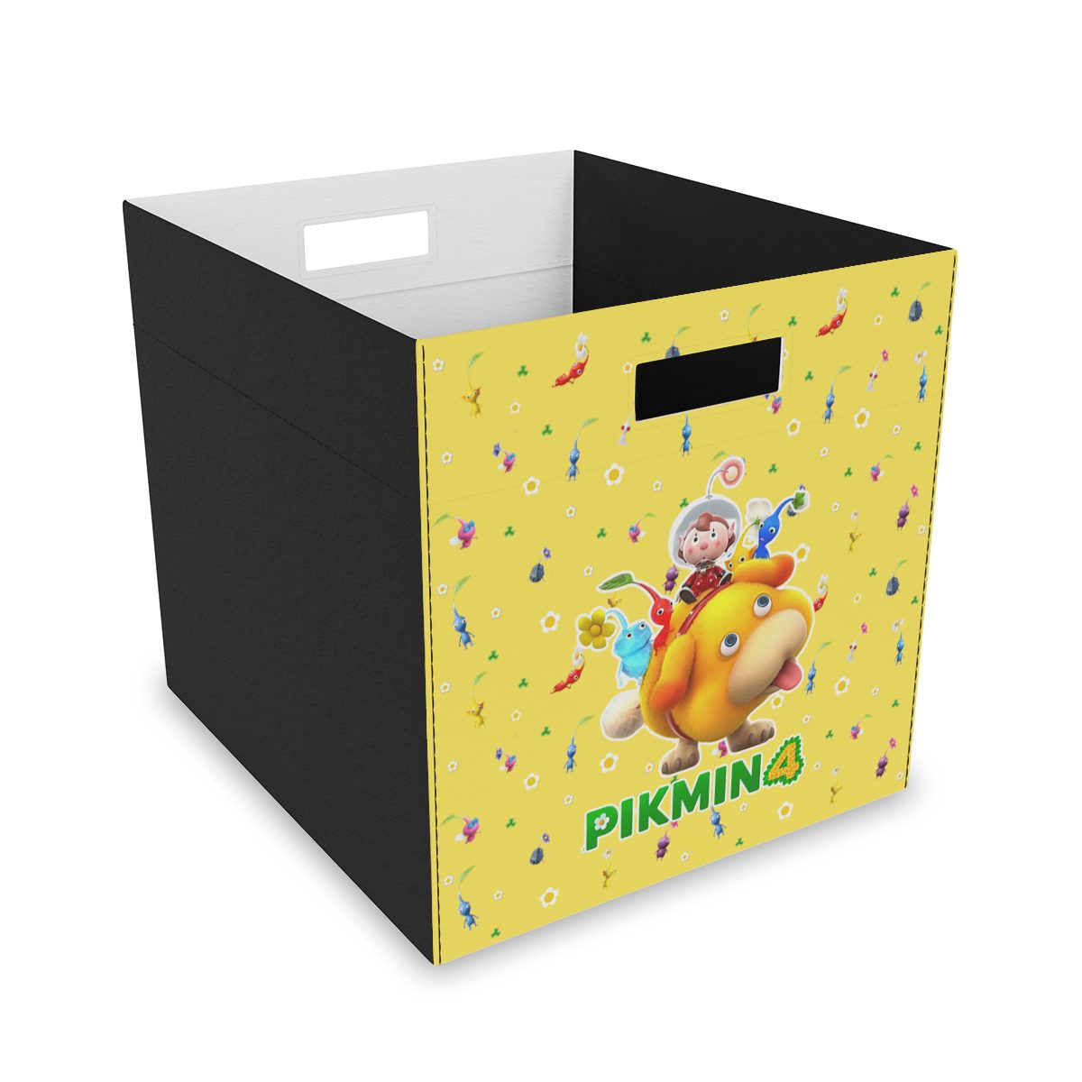Pikmin 4 Customizable Name Yellow Felt Storage Box (single box) Cool Kiddo 12