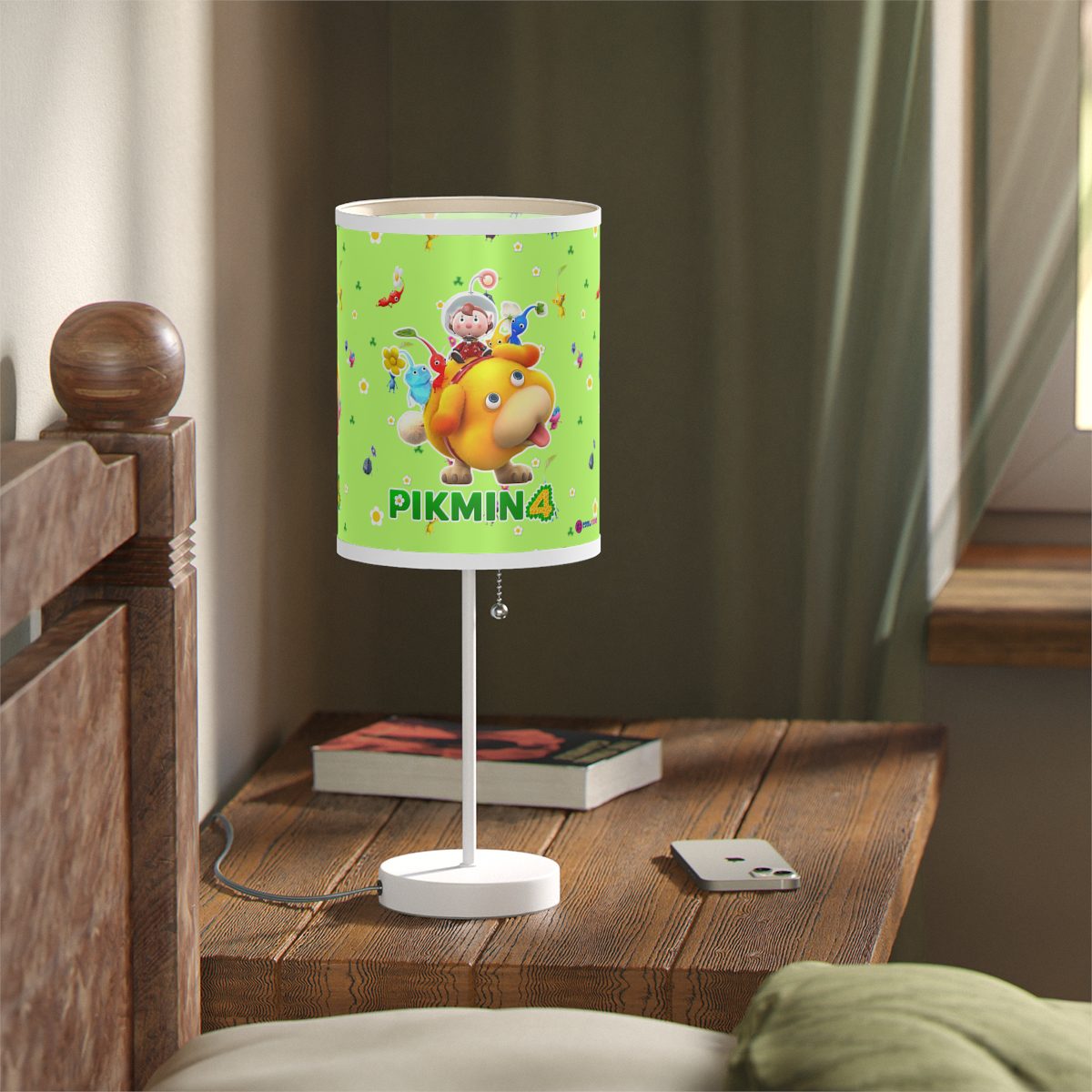 Pikmin 4 videogame Green Lamp on a Stand Cool Kiddo 18