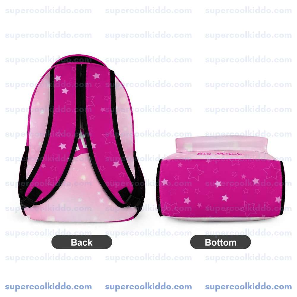 Book Bag Customizable Name Barbie Pink and Fuchsia Backpack