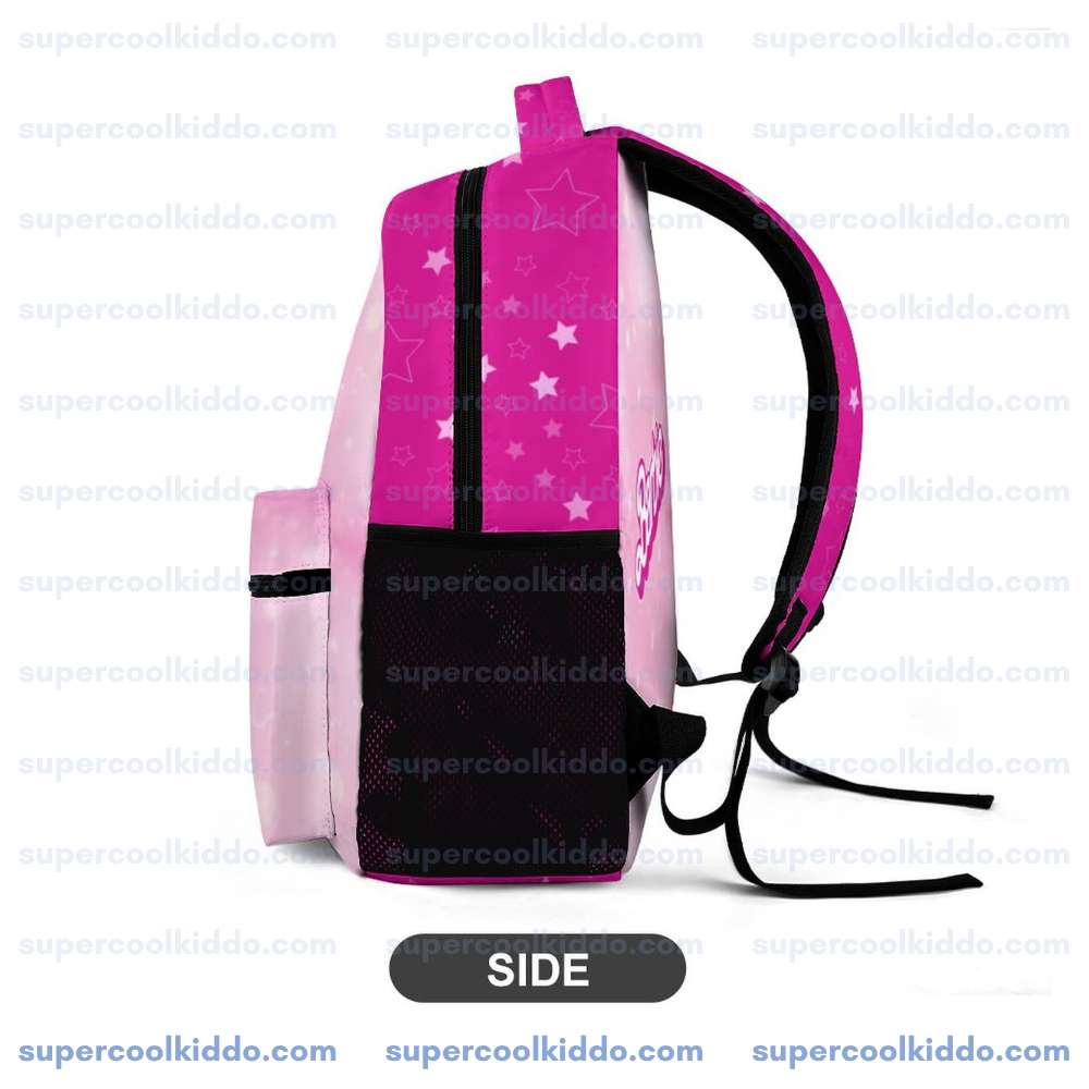 Book Bag Customizable Name Barbie Pink and Fuchsia Backpack