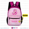 Book Bag Customizable Name Barbie Pink and Fuchsia Backpack