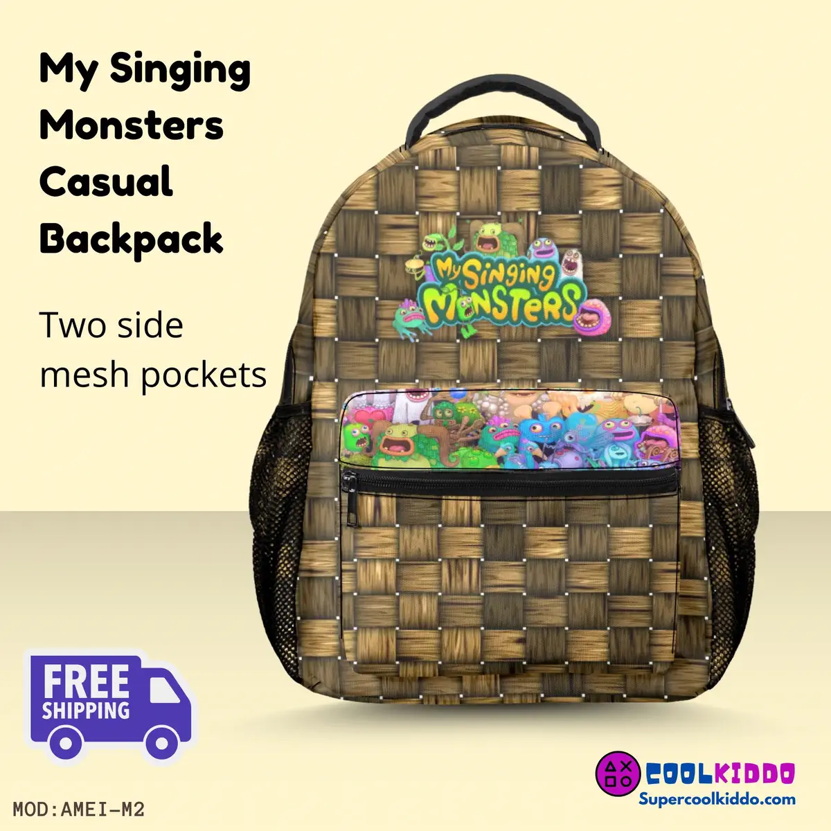 Eye Catching and Fun My Singing Monsters Casual Backpack Cool Kiddo 12