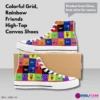 Roblox Rainbow Friends High-Top Sneakers – Canvas – Fun Character Print Cool Kiddo 22