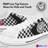 Five Nights at Freddy’s Chess pattern Low-Top Sneakers – FNAF Shoes with Freddy’s Pizza Logo, Cupcake and Bonnie, For Kids and Youth Cool Kiddo