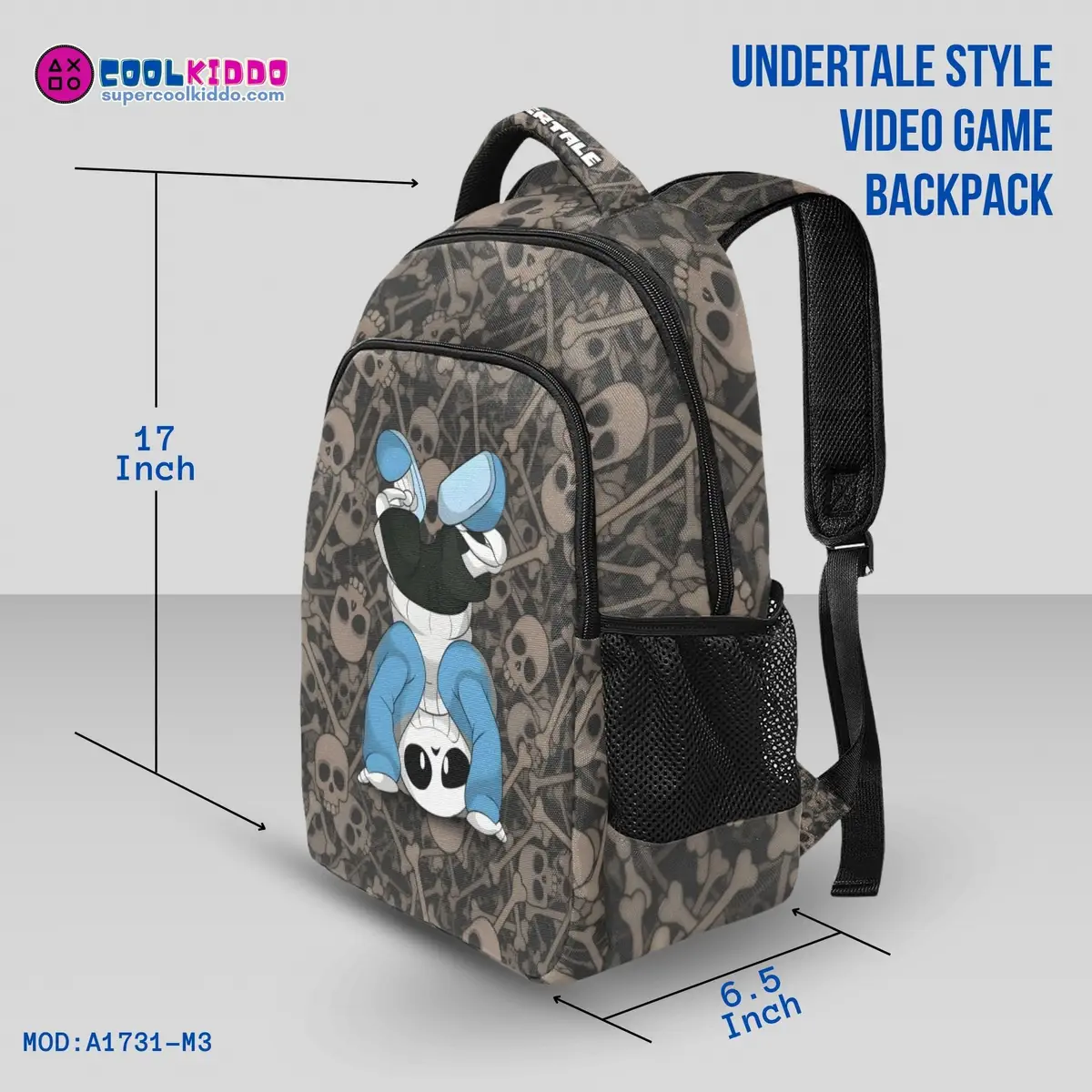 Undertale Video Game Backpack, Three Colors, Skull Print, Nylon Cool Kiddo 20