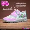 Customizable Gecko’s Garage Kids Velcro Shoes, Pink and Green Cool Kiddo 30