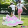 Customizable Gecko’s Garage Kids Velcro Shoes, Pink and Green Cool Kiddo 32