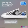 Five Nights at Freddy’s Chess pattern Low-Top Sneakers – FNAF Shoes with Freddy’s Pizza Logo, Cupcake and Bonnie, For Kids and Youth Cool Kiddo 28